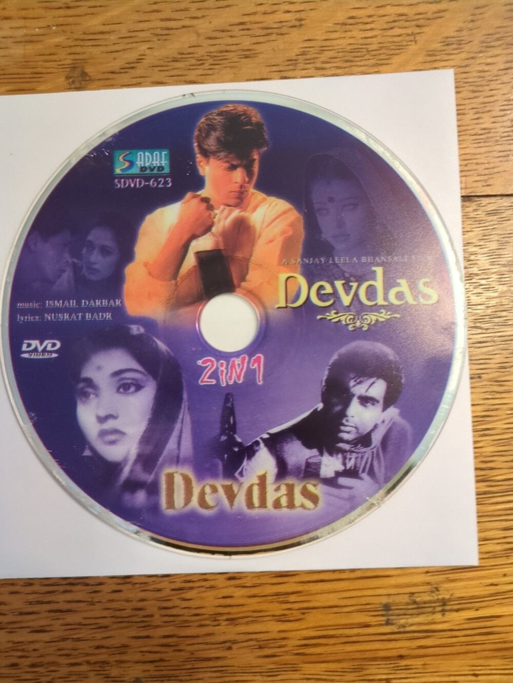 devdas old / devdas new Dvd Disc Only